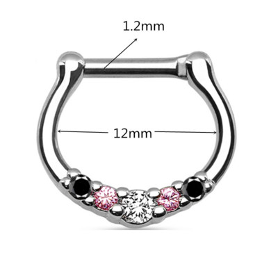 1 buc Cz din oțel inoxidabil Septum Clicker Aripi de aur Piercing nas Inel Cercei Helix Cartilaj Cercei Septum Piercing Bijuterii Corp