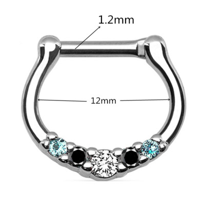 1 buc Cz din oțel inoxidabil Septum Clicker Aripi de aur Piercing nas Inel Cercei Helix Cartilaj Cercei Septum Piercing Bijuterii Corp