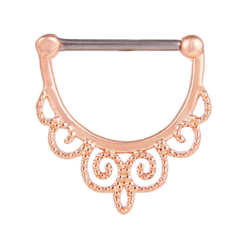 1 buc Cz din oțel inoxidabil Septum Clicker Aripi de aur Piercing nas Inel Cercei Helix Cartilaj Cercei Septum Piercing Bijuterii Corp