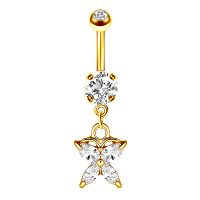 1/2 részes arany színű szív köldökgyűrű 14G hasi gyűrű aranyos köldök piercing bár szexi has piercing csüngő köldökgyűrű tétel