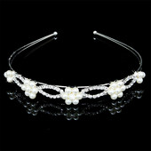 Svadobná korunná princezná Čelenka Dievčenské drahokamové vlasové doplnky Diadémy Čelenka Plastová vlasová páska Šperky Plesová párty Darček