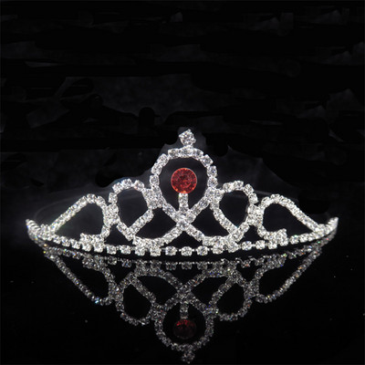 Svadobná korunná princezná Čelenka Dievčenské drahokamové vlasové doplnky Diadémy Čelenka Plastová vlasová páska Šperky Plesová párty Darček
