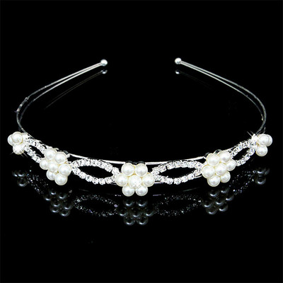 Svadobná korunná princezná Čelenka Dievčenské drahokamové vlasové doplnky Diadémy Čelenka Plastová vlasová páska Šperky Plesová párty Darček