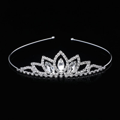 Coroană din sticlă de cristal Copii Fată Coroana Prințesei Coșcă Accesorii pentru păr de nuntă Cadouri de petrecere