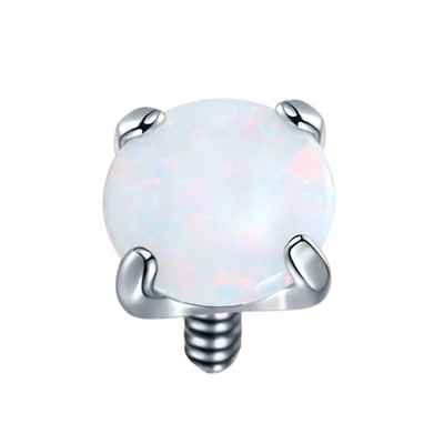 Set de gheare de titan 1PC Ancoră dermică Opal Capete cu filet intern pentru Helix Daith Sprâncene Nas Buze Cercei Piercing Bijuterii