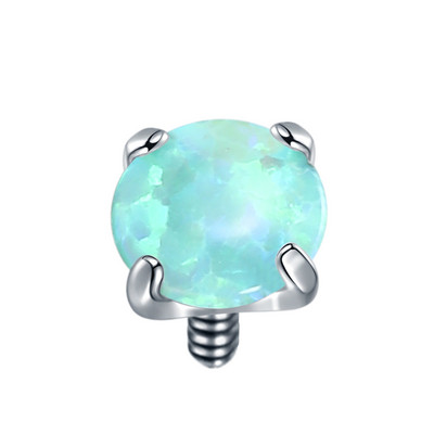 Set de gheare de titan 1PC Ancoră dermică Opal Capete cu filet intern pentru Helix Daith Sprâncene Nas Buze Cercei Piercing Bijuterii