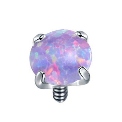 Set de gheare de titan 1PC Ancoră dermică Opal Capete cu filet intern pentru Helix Daith Sprâncene Nas Buze Cercei Piercing Bijuterii