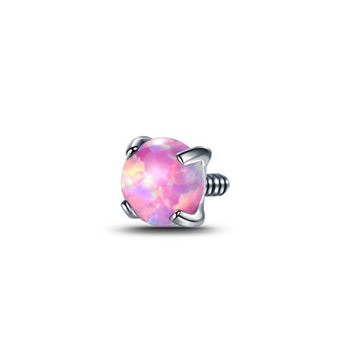 Set de gheare de titan 1PC Ancoră dermică Opal Capete cu filet intern pentru Helix Daith Sprâncene Nas Buze Cercei Piercing Bijuterii