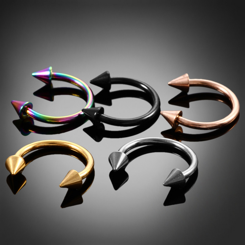 10 buc/lot cercei cu cerc de titan inel pentru nas Piercing pentru sept bară ureche cartilaj tragus helix buză BCR bijuterii cu mreană circulară 16G