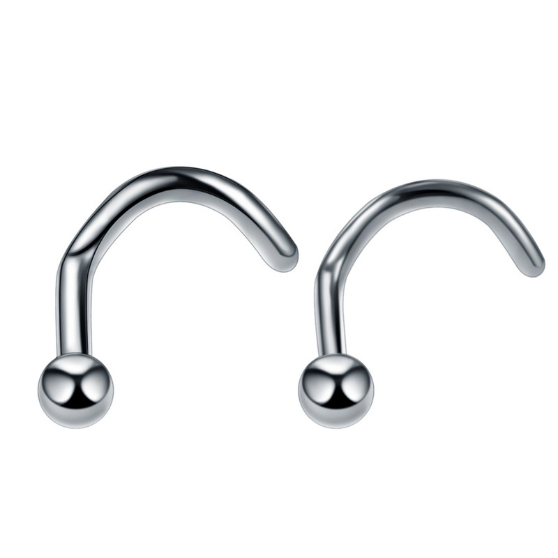 20 buc/lot G23 titan crampoane nas Piercing cristal naz șurub plat CZ nară cercei piercing Nariz bijuterii inele nas 20G 18G