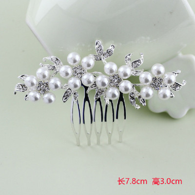 Accesorii De Par Mireasa Argintiu Tiara Strasuri Perla Pieptene De Par Artizanat Accesorii De Par De Logodna Nunta