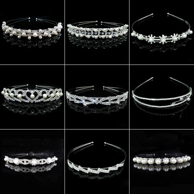 9 Stil Printesa Copii Cristal Copii Mireasa Nunta Coroana Accesorii Benzi pentru Par Moda Doamnelor