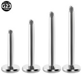 G23 Titanium Labret Bar Piese Cap filet 16g 14g Labret Post Shaft Barbells Pentru Piercing Buze Labret Post Numai Înlocuire