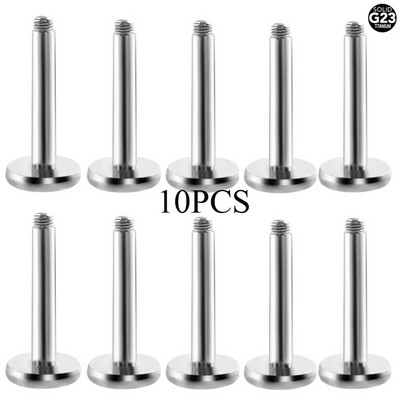 G23 Titanium Labret Bar Piese Cap filet 16g 14g Labret Post Shaft Barbells Pentru Piercing Buze Labret Post Numai Înlocuire