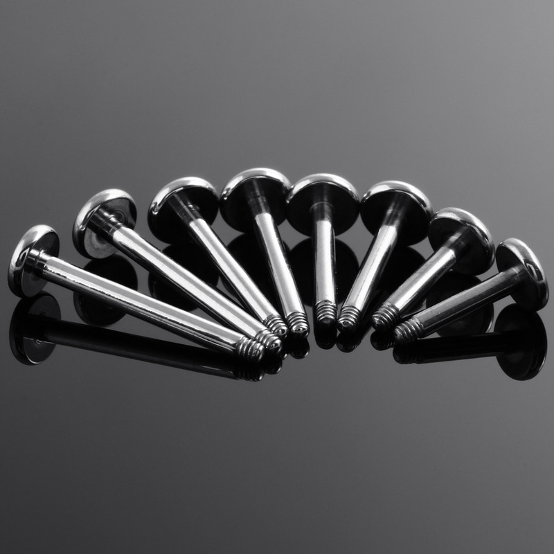 G23 Titanium Labret Bar Piese Cap filet 16g 14g Labret Post Shaft Barbells Pentru Piercing Buze Labret Post Numai Înlocuire