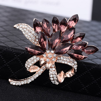 Broches Bisuteria Crystal Lady Брошка Rhinestone Corsage Suit Pins Търговия на едро Подарък Femme