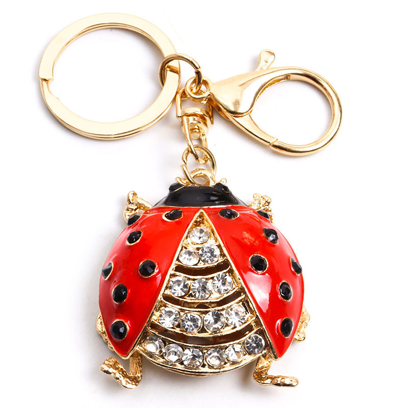 Breloc cu strasuri cu gărgăriță drăguță pentru femei, geantă de cristal emailat, breloc cu pandantiv, breloc pentru mașină, copii, prieteni, cadouri de aniversare