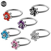 1PC G23 Cristal de titan Inele de mărgele captive Inele pentru nas Inele pentru cartilajul urechii Piercing pentru buze CBR Bijuterii sexy pentru corp 16g