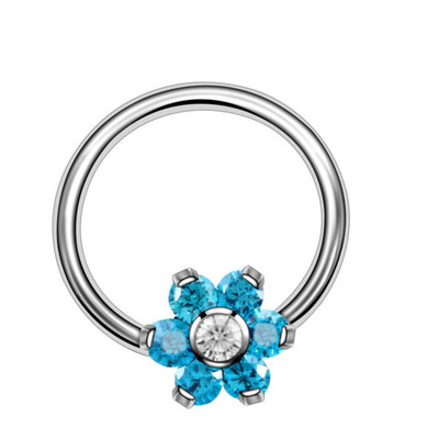 1PC G23 Cristal de titan Inele de mărgele captive Inele pentru nas Inele pentru cartilajul urechii Piercing pentru buze CBR Bijuterii sexy pentru corp 16g