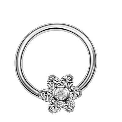 1PC G23 Cristal de titan Inele de mărgele captive Inele pentru nas Inele pentru cartilajul urechii Piercing pentru buze CBR Bijuterii sexy pentru corp 16g