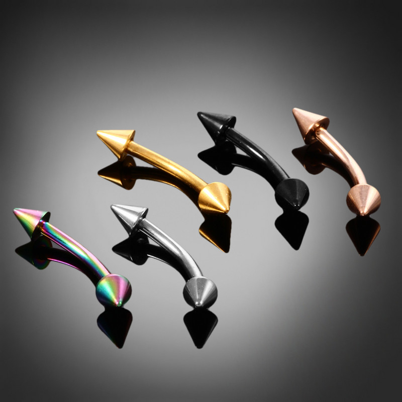 10 buc/lot piercing din titan pentru sprâncene, banane, curbat, barbelă, inel pentru buze, cercei strâns Daith Helix, piercing pentru tragus pentru cartilaj, 16G