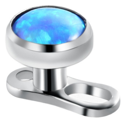 100% Titanium Fire Opal Micro Dermal Piercings Dermal Anchor Top s Titanium Base Kit Skin Diver Zamjenjivi vrhovi Nakit za tijelo