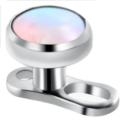 100% Titanium Fire Opal Micro Dermal Piercings Dermal Anchor Top s Titanium Base Kit Skin Diver Zamjenjivi vrhovi Nakit za tijelo