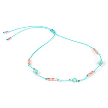 Huitan Boho Style Colored String Glezen za Women Simple Fancy Barefoot Glezen Гривна Верига за крака Подарък за годишнина Нови бижута