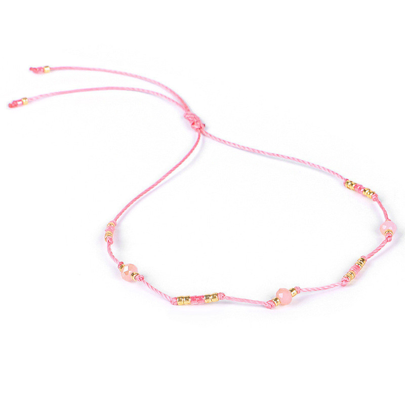 Huitan Boho Snur de gleznă colorată pentru femei Brățară simplă de gleznă desculță, lanț pentru picioare, cadou de aniversare, bijuterii noi