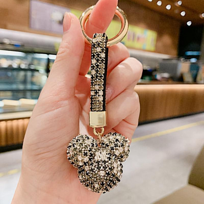 Elegants pilna kristāla sirds atslēgu piekariņš Micro bruģēts sarkans rhinestones romantisks mīļāko soma piekariņi auto atslēgu piekariņu turētājs rotaslietas mammai dāvana