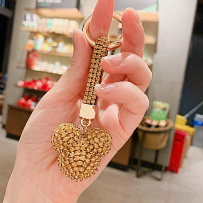 Elegants pilna kristāla sirds atslēgu piekariņš Micro bruģēts sarkans rhinestones romantisks mīļāko soma piekariņi auto atslēgu piekariņu turētājs rotaslietas mammai dāvana