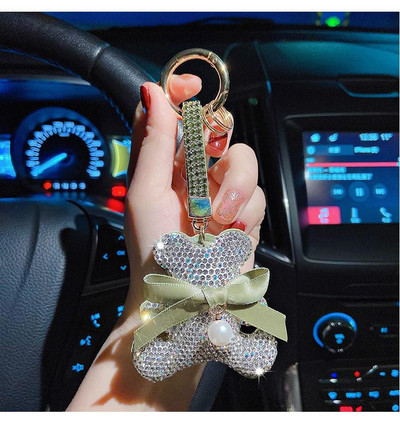 Elegants pilna kristāla sirds atslēgu piekariņš Micro bruģēts sarkans rhinestones romantisks mīļāko soma piekariņi auto atslēgu piekariņu turētājs rotaslietas mammai dāvana