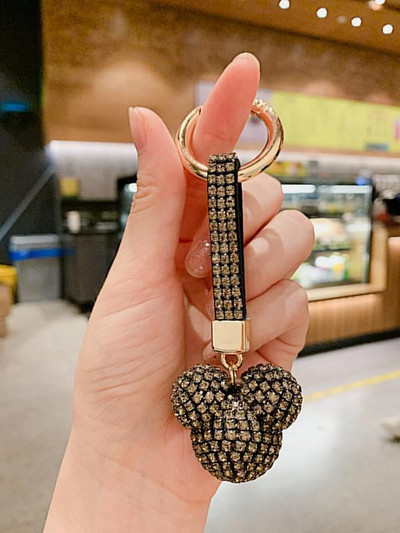 Elegants pilna kristāla sirds atslēgu piekariņš Micro bruģēts sarkans rhinestones romantisks mīļāko soma piekariņi auto atslēgu piekariņu turētājs rotaslietas mammai dāvana