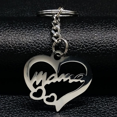 Breloc Sobrina din oțel inoxidabil pentru familie, breloc rotund pentru femei, nepoată spaniolă, lanțuri chei bijuterii, acero inoxidable, joyeria mujer K3688S01