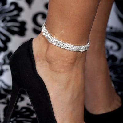 Βραχιόλι με ελαστικό σχοινί Huitan Bling Bling για γυναίκες 2022 Hot αξεσουάρ ποδιών στον αστράγαλο Luxury Fashion Lady Jewelry Drop Ship