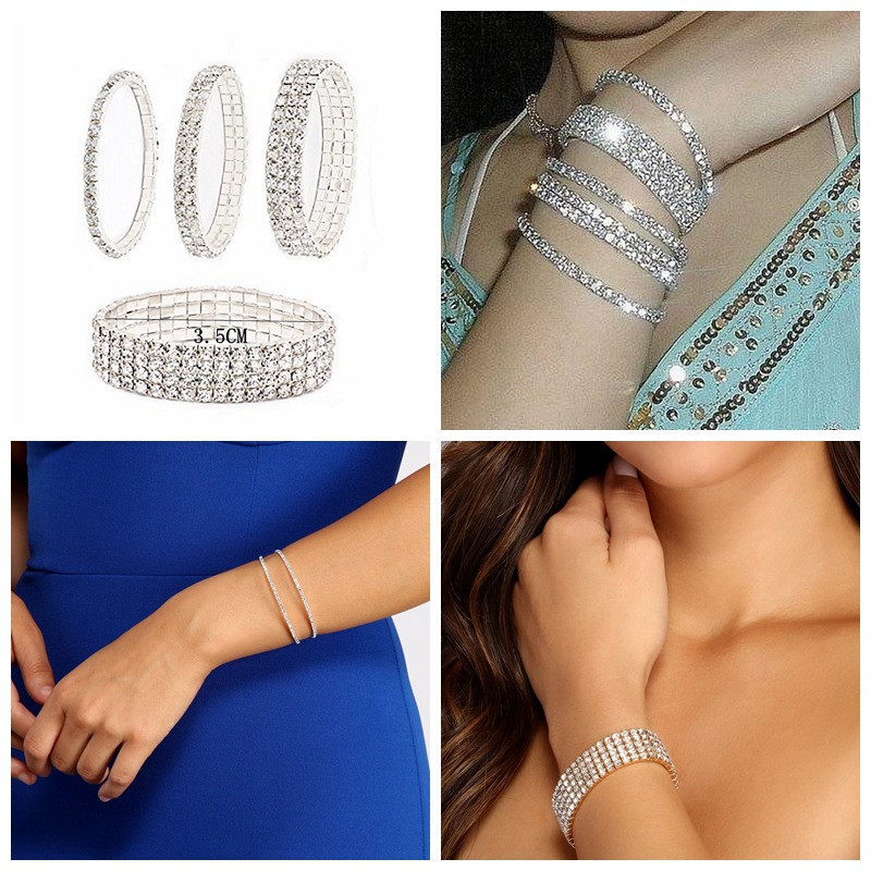 Brățară de gleznă cu frânghie elastică Huitan Bling Bling pentru femei 2022 Accesorii fierbinți pentru picior pentru gleznă, bijuterii de lux de modă pentru doamnă.