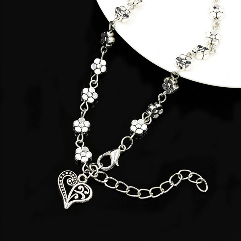 Huitan glezne vintage cu flori pentru femei, desculțe, accesorii de plajă, delicate, versatile, pentru fete, cu ciucuri, lanțuri pentru glezne, bijuterii cadou