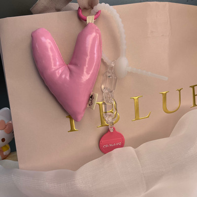 Breloc coreeană simplu umplut piersică pandantiv inimă design feminin pandantiv ghiozdan breloc mașină original cuplu accesorii dragoste