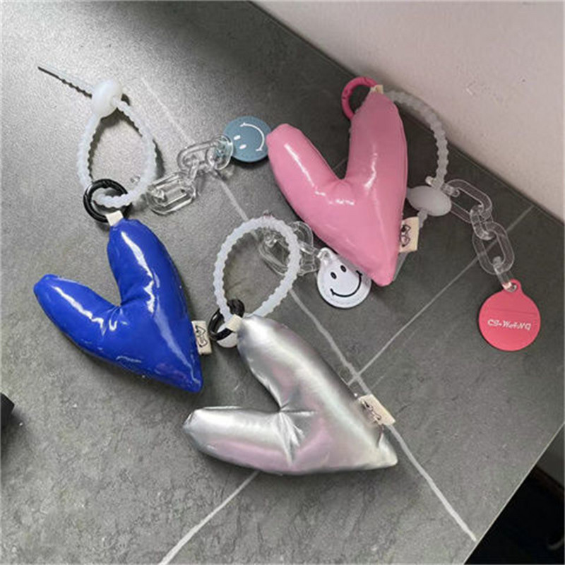 Breloc coreeană simplu umplut piersică pandantiv inimă design feminin pandantiv ghiozdan breloc mașină original cuplu accesorii dragoste