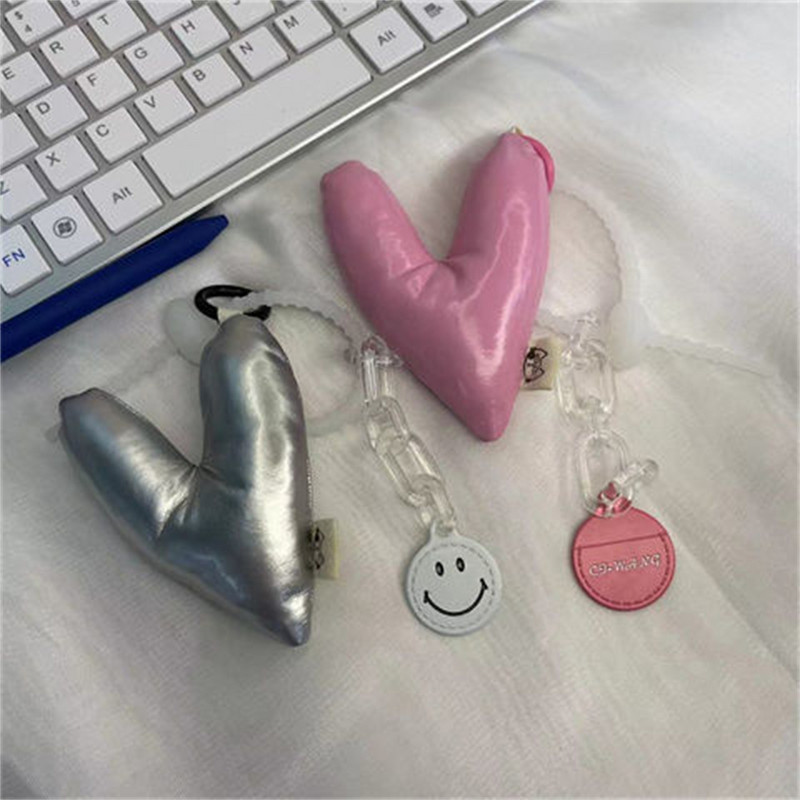 Breloc coreeană simplu umplut piersică pandantiv inimă design feminin pandantiv ghiozdan breloc mașină original cuplu accesorii dragoste