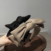 Coreeană New Fashion Femei Bentiță Big Bowknot Hairband Casual Elegant Headwear Turban de primăvară Accesorii pentru păr laterale late