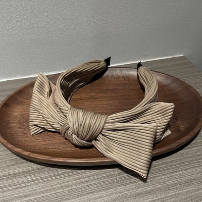 Coreeană New Fashion Femei Bentiță Big Bowknot Hairband Casual Elegant Headwear Turban de primăvară Accesorii pentru păr laterale late