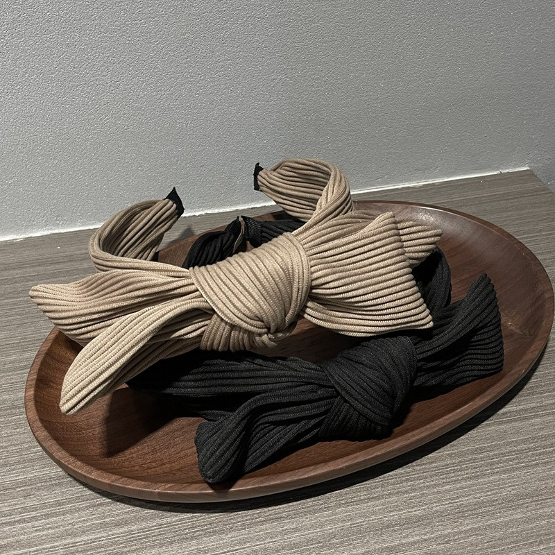 Coreeană New Fashion Femei Bentiță Big Bowknot Hairband Casual Elegant Headwear Turban de primăvară Accesorii pentru păr laterale late