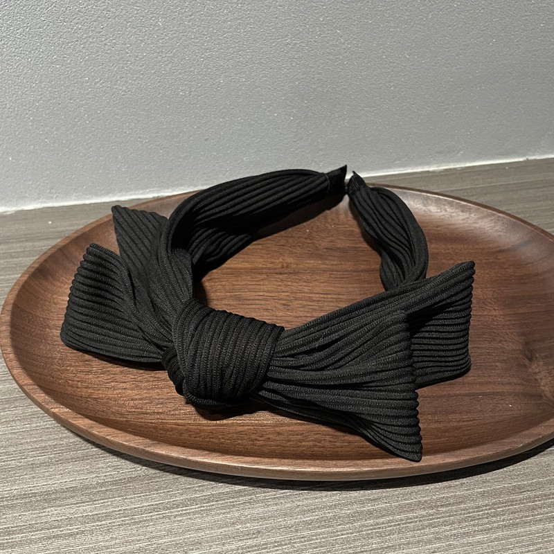 Coreeană New Fashion Femei Bentiță Big Bowknot Hairband Casual Elegant Headwear Turban de primăvară Accesorii pentru păr laterale late
