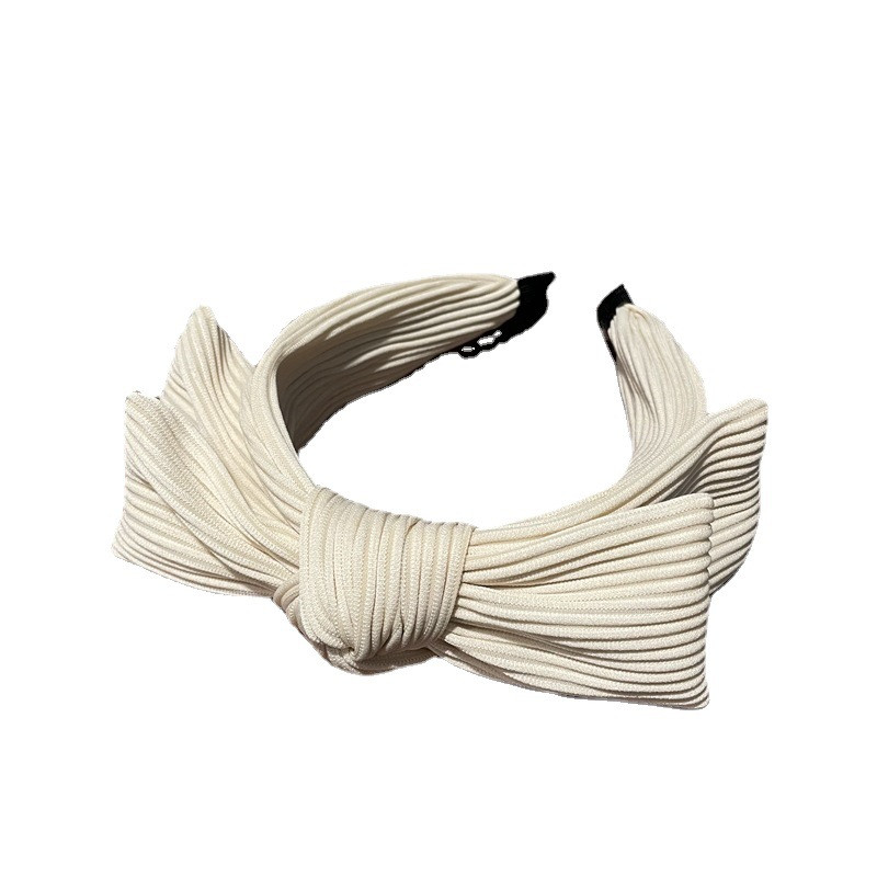 Coreeană New Fashion Femei Bentiță Big Bowknot Hairband Casual Elegant Headwear Turban de primăvară Accesorii pentru păr laterale late