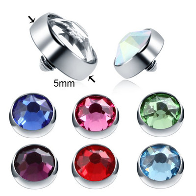 8 buc/lot G23 titan mixt bijuterie dermală ancoră top piercing skinner scafandru implant cap ascuns în piele dermal body piercing bijuterii