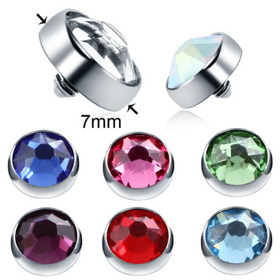 8 buc/lot G23 titan mixt bijuterie dermală ancoră top piercing skinner scafandru implant cap ascuns în piele dermal body piercing bijuterii