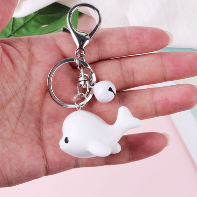 Breloc drăguț cu delfin balenă, animal marin Kawaii, breloc pentru breloc de mașină, accesorii, bărbați, femei, geantă de cuplu, bijuterii din ceramică