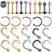 5 buc. Titan Labret Helix Tragus Piercing Clip fals pe nas Inele Stud Cercei nariz Cartilage Septum Inele Piercing Bijuterii