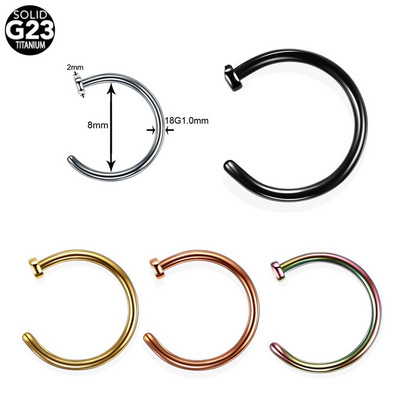 5 buc. Titan Labret Helix Tragus Piercing Clip fals pe nas Inele Stud Cercei nariz Cartilage Septum Inele Piercing Bijuterii